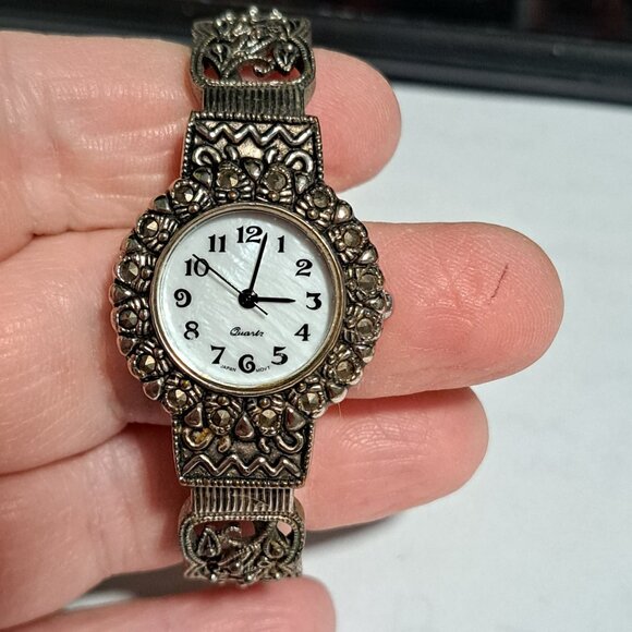 Accessories - silver tone women's clamp bracelet watch